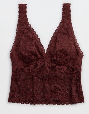 Show Off Paisley Lace Padded Plunge Tank Top