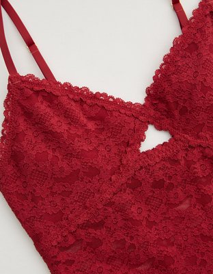 Justaucorps en dentelle rétro à découpe Plein la vue
