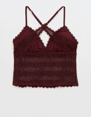 Show Off Top Estilo Bra con Relleno y Encaje