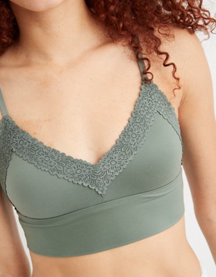 Aerie Sunnie Blossom Lace Padded Triangle Bralette