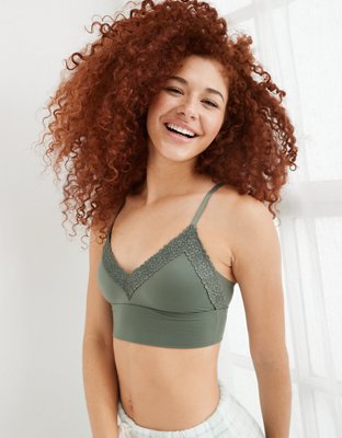 Aerie Sunnie Blossom Lace Padded Triangle Bralette