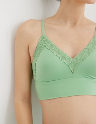 Aerie Sunnie Blossom Lace Padded Triangle Bralette