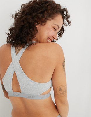 Aerie Logo Cut Out Scoop Bralette
