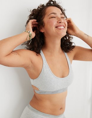 Aerie Logo Cut Out Scoop Bralette