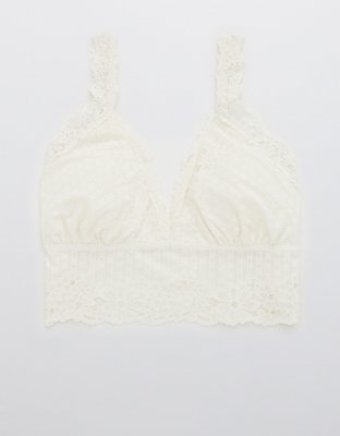 Aerie Pointelle Padded Longline Bralette