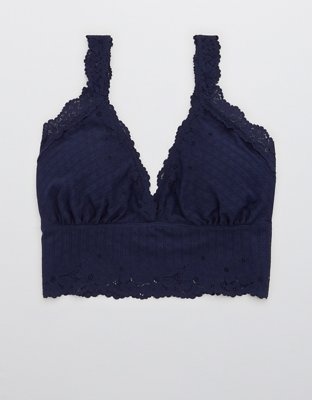 Aerie Pointelle Padded Longline Bralette