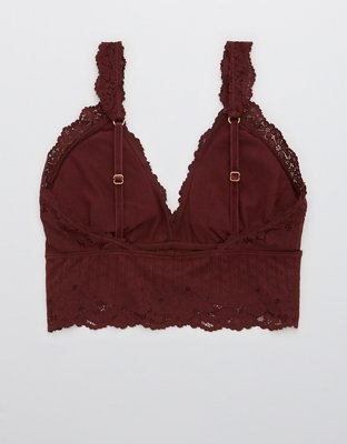 Aerie Pointelle Padded Longline Bralette