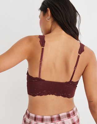 Aerie Bralette de línea larga de tejido calado con relleno