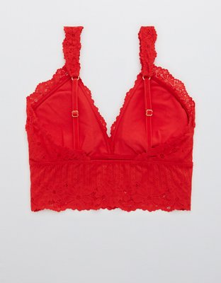 Aerie Pointelle Padded Longline Bralette