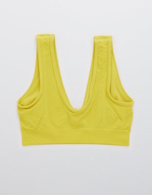 Aerie Seamless Cableknit Padded Plunge Bralette
