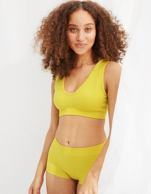 Aerie Seamless Cableknit Padded Plunge Bralette