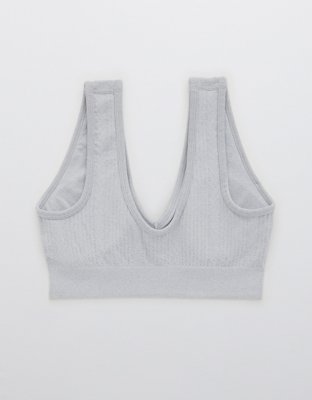 Aerie Seamless Cableknit Padded Plunge Bralette