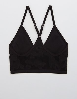 Aerie Seamless Jacquard Padded Longline Bralette