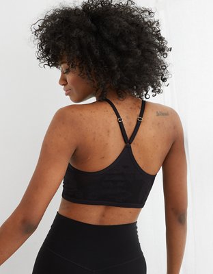 Aerie Seamless Jacquard Padded Longline Bralette