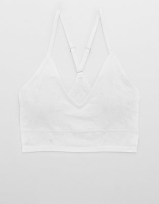 Aerie Seamless Jacquard Padded Longline Bralette