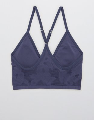 Aerie Seamless Jacquard Padded Longline Bralette