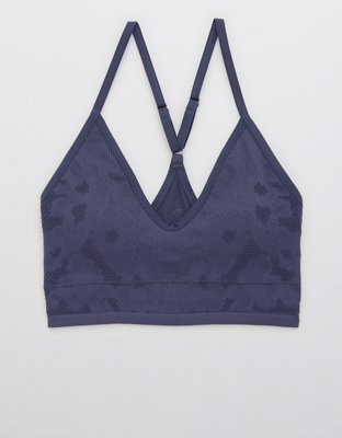 Aerie Seamless Jacquard Padded Longline Bralette