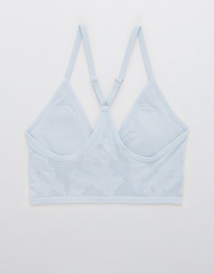 Aerie Seamless Jacquard Padded Longline Bralette