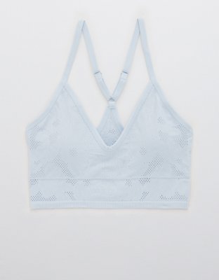 Aerie Seamless Jacquard Padded Longline Bralette