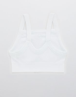 Aerie Ribbed Seamless High Neck Longline Bralette