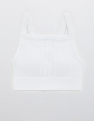 Aerie Ribbed Seamless High Neck Longline Bralette