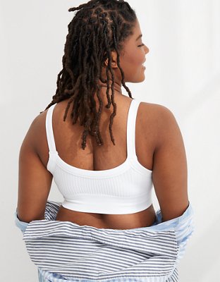Aerie Bralette Seamless de línea larga en punto elástico con cuello alto