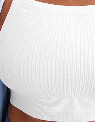 Aerie Ribbed Seamless High Neck Longline Bralette