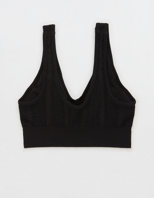 Aerie Seamless Cable Knit Padded Bralette