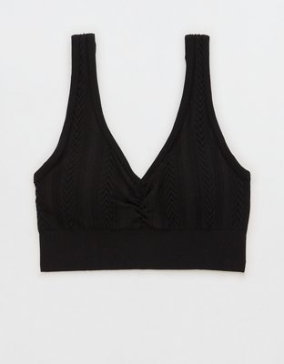 Aerie Seamless Cable Knit Padded Bralette