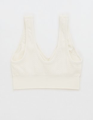 Aerie Seamless Cable Knit Padded Bralette