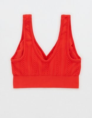 Aerie Seamless Cable Knit Padded Bralette