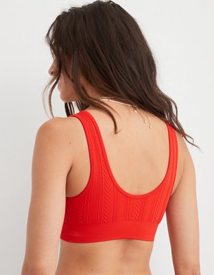 Aerie Seamless Cable Knit Padded Bralette