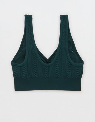 Aerie Seamless Cable Knit Padded Bralette