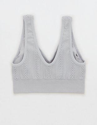 Aerie Seamless Cable Knit Padded Bralette