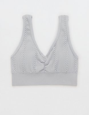 Aerie Seamless Cable Knit Padded Bralette
