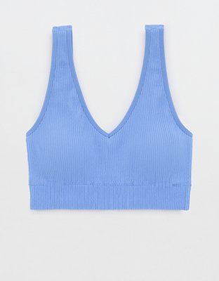 Aerie Seamless Ring Longline Bralette Blue Size XL - $14 (65% Off Retail) -  From Mariah