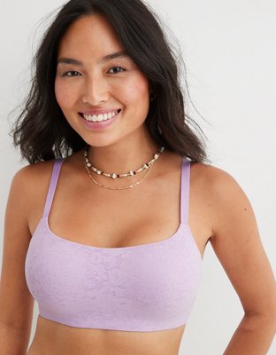 YOKWI Women Sexy Lace Bralettes Wireless Bra Stretchy Smocked Back