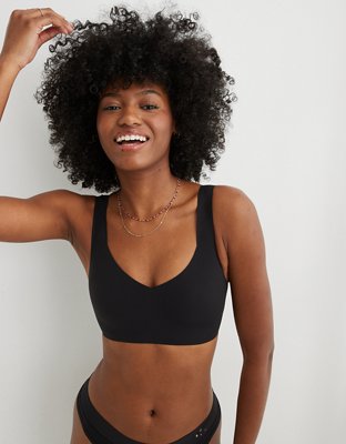 Aerie Seamless Cable Knit Padded Bralette Black Size XL - $14 - From Mariah