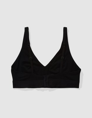 Superchill Bralette de Algodón con Escote Profundo y Relleno