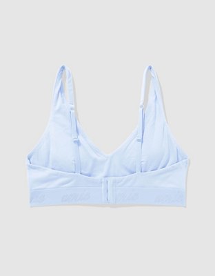 Superchill Bralette de Algodón con Escote Profundo y Relleno