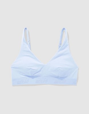 Superchill Bralette de Algodón con Escote Profundo y Relleno