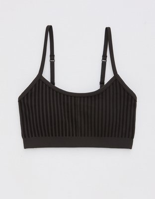Superchill Bralette Seamless en Punto Elástico con Cuello Caído