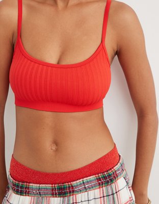 Garage Seamless Crossover Halter Top in Red