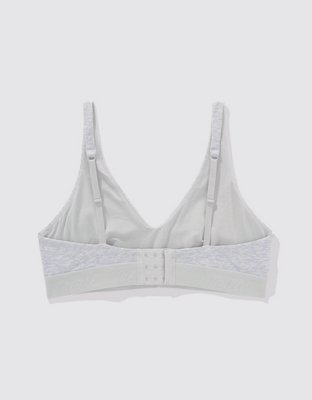 Superchill Bralette de Algodón con Escote Profundo y Relleno