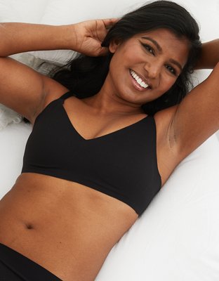 Aerie Smoothez Bandeau Bralette In True Black