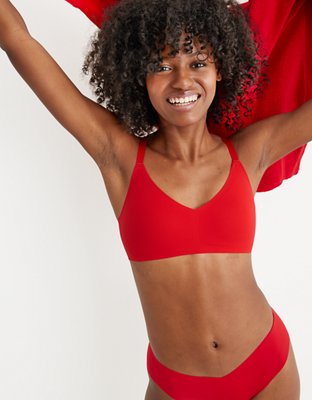 red padded bralette