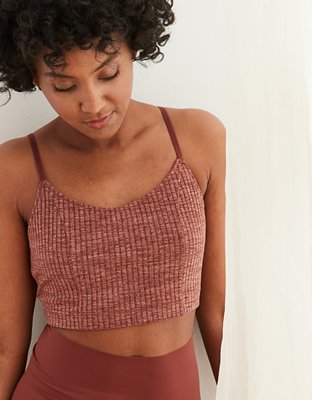 aerie chill ribbed longline bralette