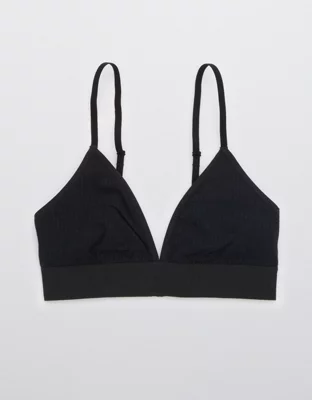 Aerie Ribbed Logo Triangle Bralette