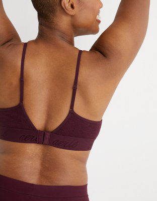 Aerie Ribbed Logo Triangle Bralette