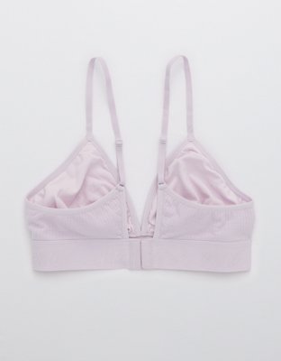 Aerie Ribbed Logo Triangle Bralette